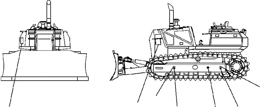 Схема запчастей Komatsu D61PX-15 - МАРКИРОВКА ЦЕНТРА ТЯЖЕСТИ U [МАРКИРОВКА]