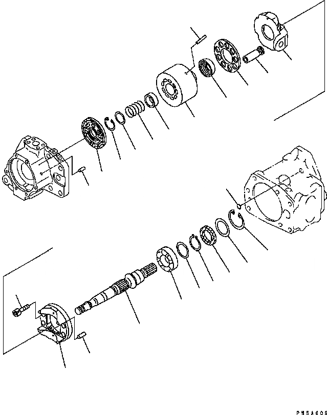 Схема запчастей Komatsu D61PX-15 - HSS НАСОС (/) Y [РЕМ. КОМПЛЕКТЫ И COMPONENTS ЧАСТИ]