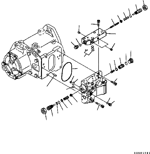 Схема запчастей Komatsu D61PX-15 - HSS НАСОС (/) Y [РЕМ. КОМПЛЕКТЫ И COMPONENTS ЧАСТИ]