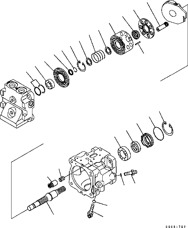 Схема запчастей Komatsu D61PX-15 - НАСОС ВЕНТИЛЯТОРА (/) Y [РЕМ. КОМПЛЕКТЫ И COMPONENTS ЧАСТИ]