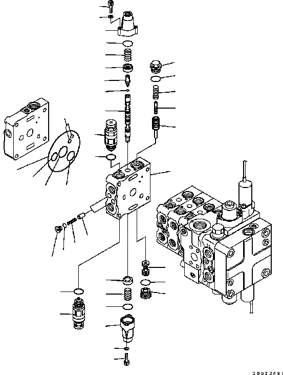 Схема запчастей Komatsu D61PX-15 - УПРАВЛЯЮЩ. КЛАПАН (5-СЕКЦИОНН.) (/) (ДЛЯ PAT) Y [РЕМ. КОМПЛЕКТЫ И COMPONENTS ЧАСТИ]