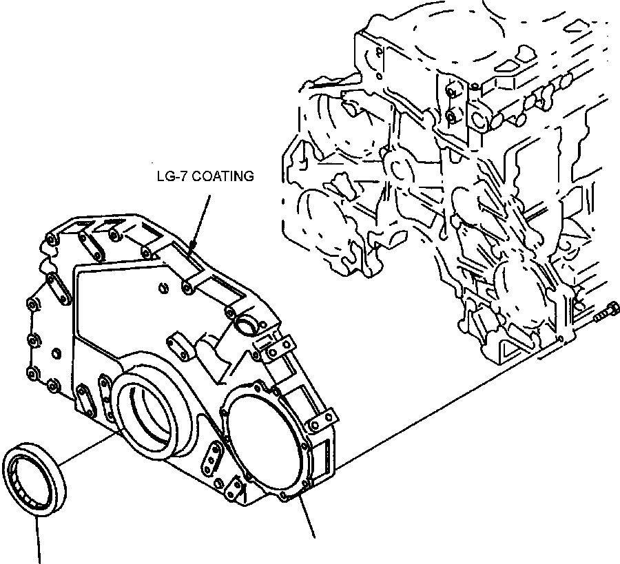 Схема запчастей Komatsu D87E-2 - FIG. A-AH ПЕРЕДН. COVER ДВИГАТЕЛЬ