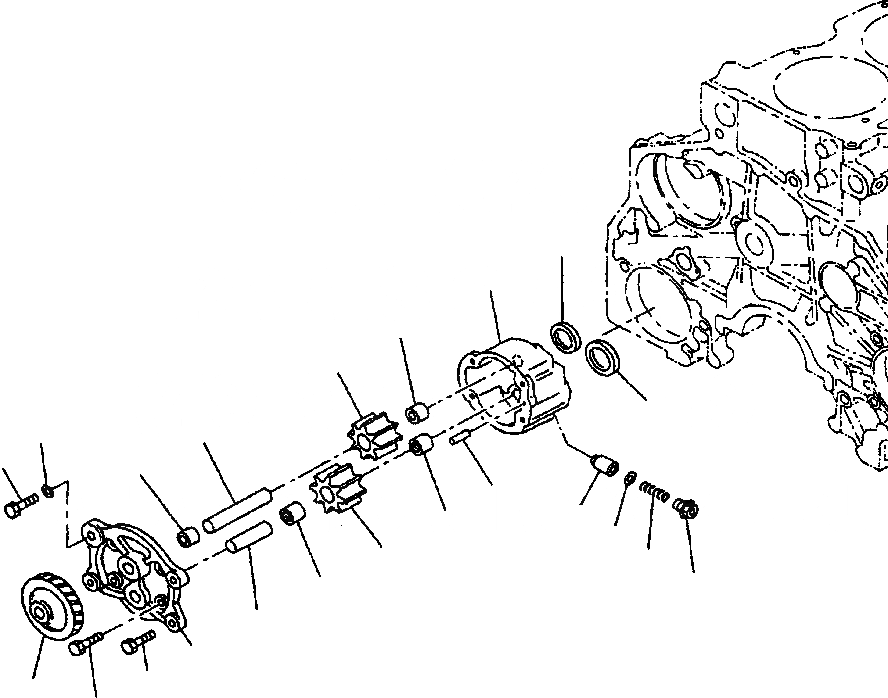 Схема запчастей Komatsu D87E-2 - FIG. A-AA СМАЗЫВ. НАСОС ДВИГАТЕЛЬ