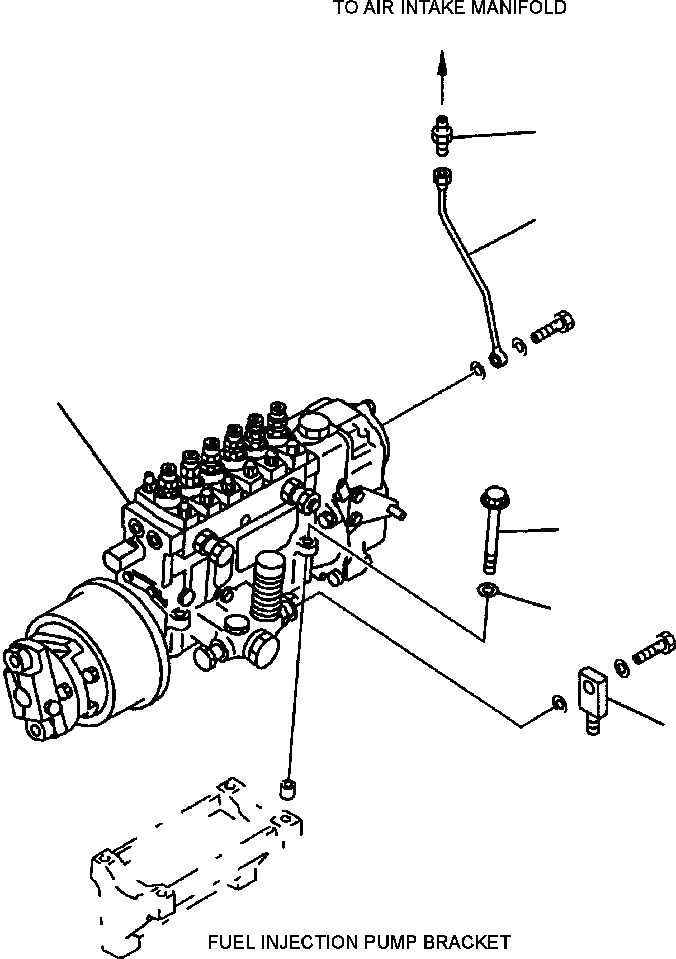 Схема запчастей Komatsu D87E-2 - FIG. A-AT7 КРЕПЛЕНИЕ ТОПЛ. НАСОСА ДВИГАТЕЛЬ