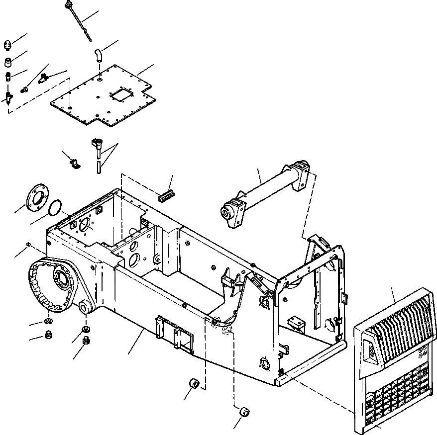 Схема запчастей Komatsu D87E-2 - FIG. J-A ОСНОВН. РАМА И КОМПОНЕНТЫ ОСНОВНАЯ РАМА И ЕЕ ЧАСТИ