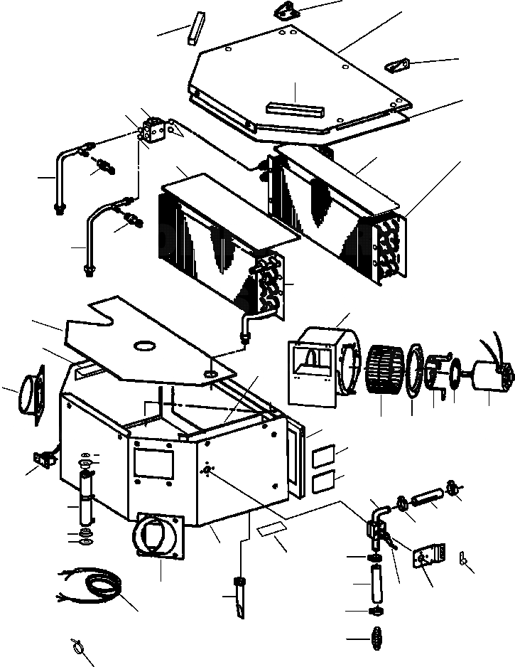 Схема запчастей Komatsu D87E-2 - FIG. K7-A КОНДИЦ. ВОЗДУХА ASSEMBLY КАБИНА ОПЕРАТОРА И СИСТЕМА УПРАВЛЕНИЯ