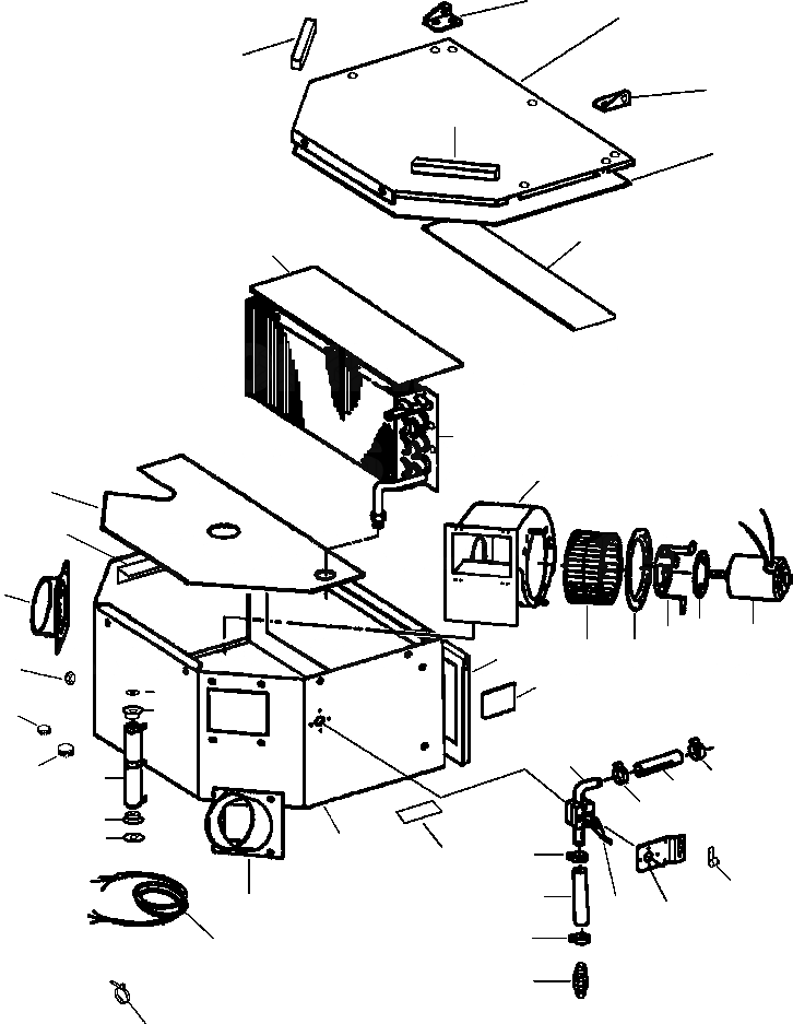 Схема запчастей Komatsu D87E-2 - FIG. K7-A ОБОГРЕВАТЕЛЬ./PRESSURIZER ASSEMBLY КАБИНА ОПЕРАТОРА И СИСТЕМА УПРАВЛЕНИЯ