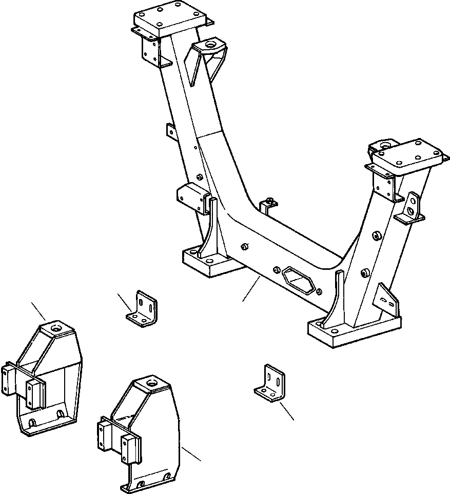 Схема запчастей Komatsu D87E-2 - FIG. M-A ROPS КРЕПЛЕНИЕ ЧАСТИ КОРПУСА