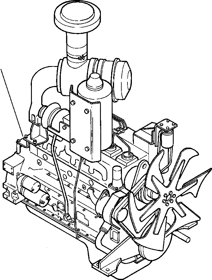 Схема запчастей Komatsu D87P-2 - FIG. A9-B7A ДВИГАТЕЛЬ ДВИГАТЕЛЬ