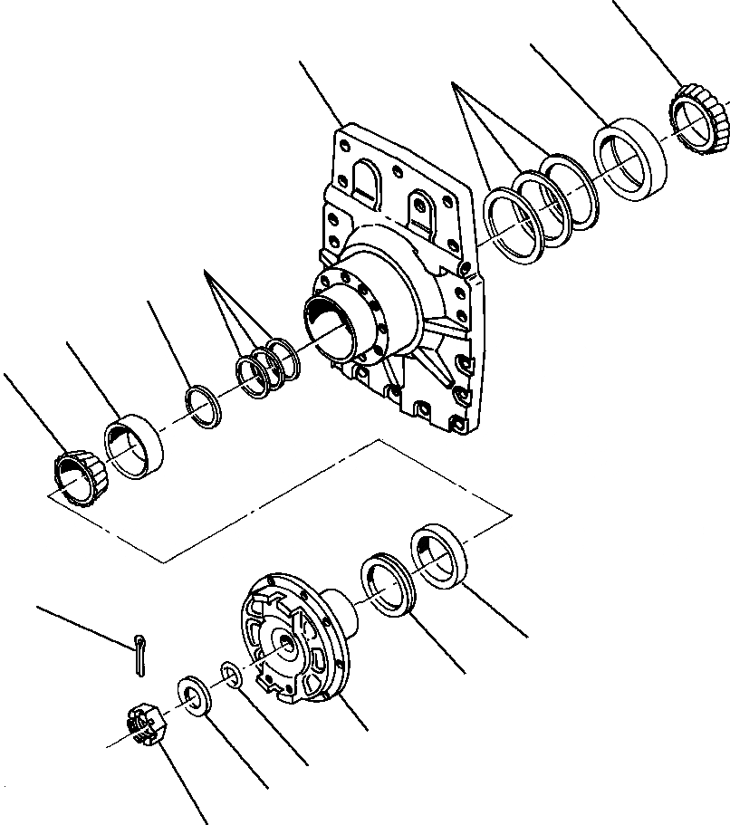 Схема запчастей Komatsu GD530A - ВХОД QUILL ASSEMBLY ПРИВОД TRAIN