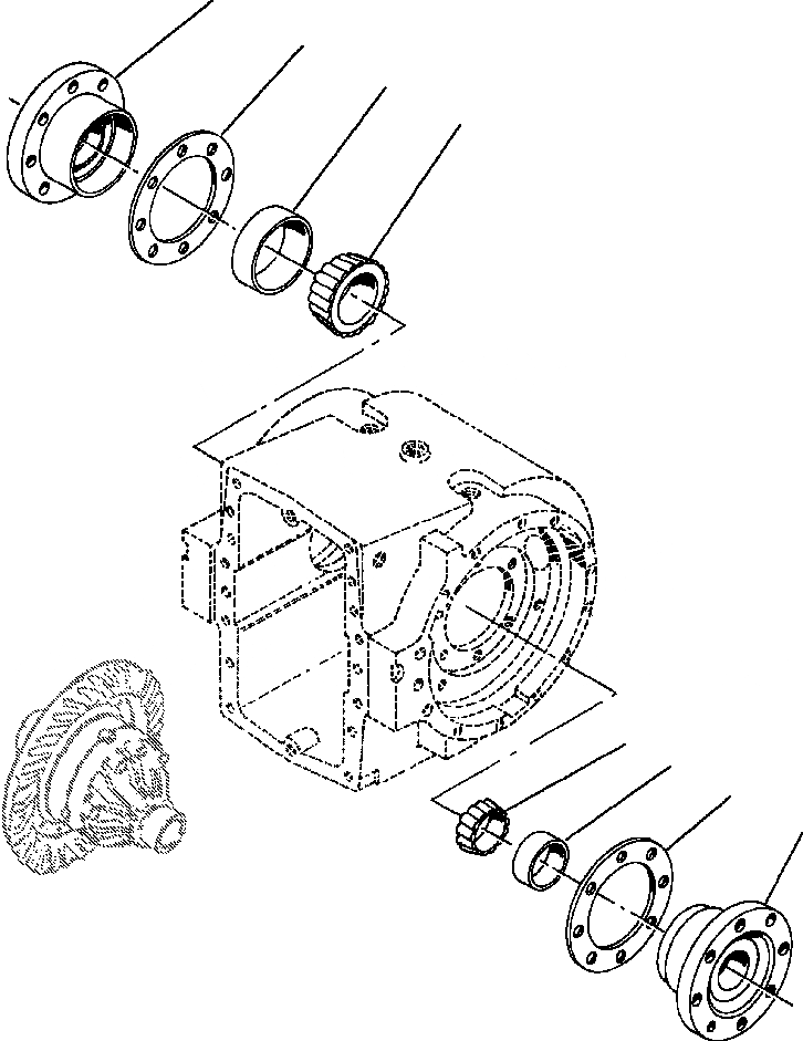 Схема запчастей Komatsu GD530A - NOSПАЛЕЦ ДИФФЕРЕНЦ. ПОДШИПНИК QUILLS ПРИВОД TRAIN