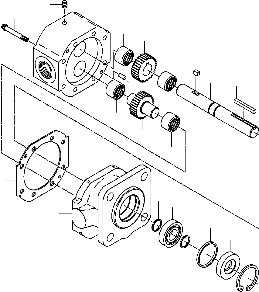 Схема запчастей Komatsu GD530A - ДИФФЕРЕНЦ. ГИДР. НАСОС. ГИДРАВЛS