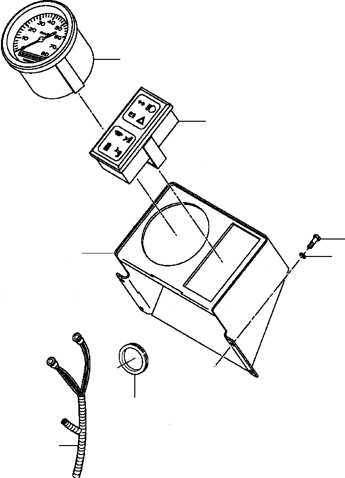 Схема запчастей Komatsu GD530A - SPEEDOMETER/WARNING LIGHT ПАНЕЛЬ INSTRUMENTS