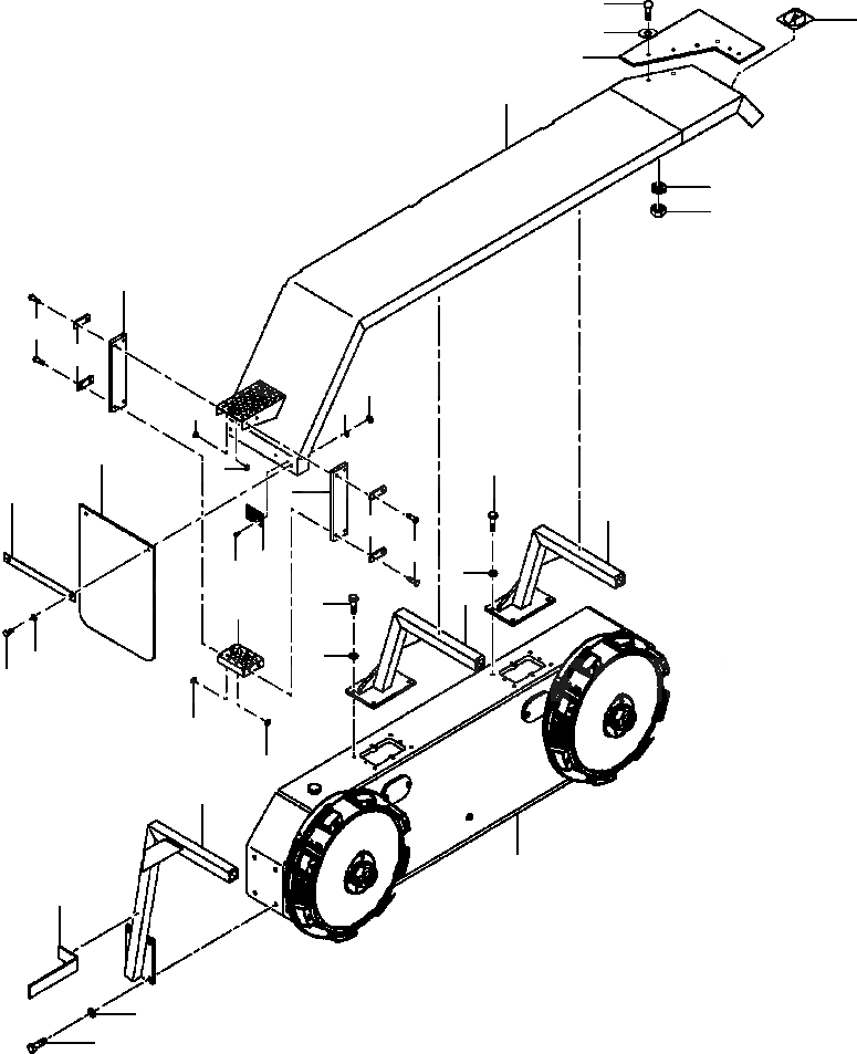 Схема запчастей Komatsu GD530A - PLANETARY СДВОЕНН. ЗАДН. КРЫЛОS 7.- ШИНЫ SUPERSTRUCTURE