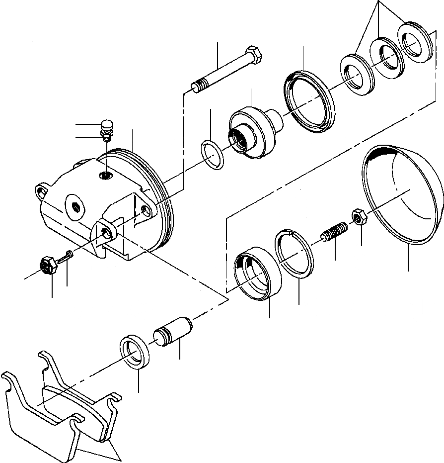 Схема запчастей Komatsu GD530A-1 - СТОЯНОЧНЫЙ ТОРМОЗ CALIPER ТОРМОЗ.S