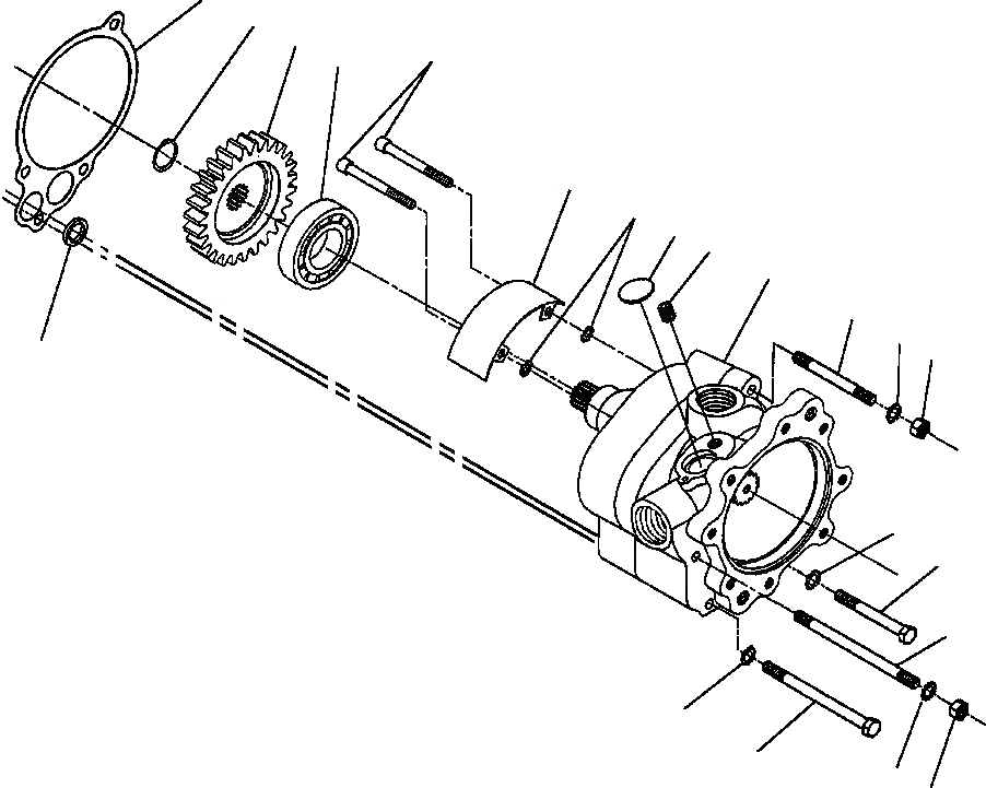 Схема запчастей Komatsu GD530A-1 - ПОДКАЧИВАЮЩ. НАСОС ПРИВОД TRAIN