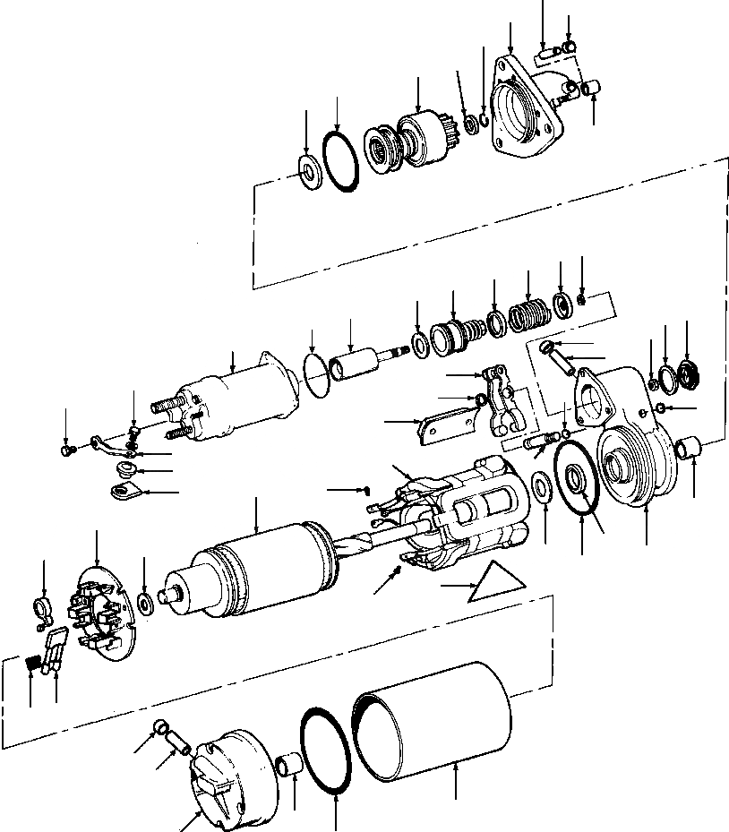 Схема запчастей Komatsu GD530A-1 - CRANKING МОТОР ЭЛЕКТР.