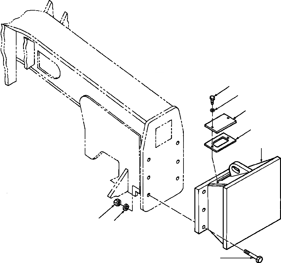 Схема запчастей Komatsu GD530A-1 - ТОЛКАЮЩ. ПЛАСТИНА РАМА