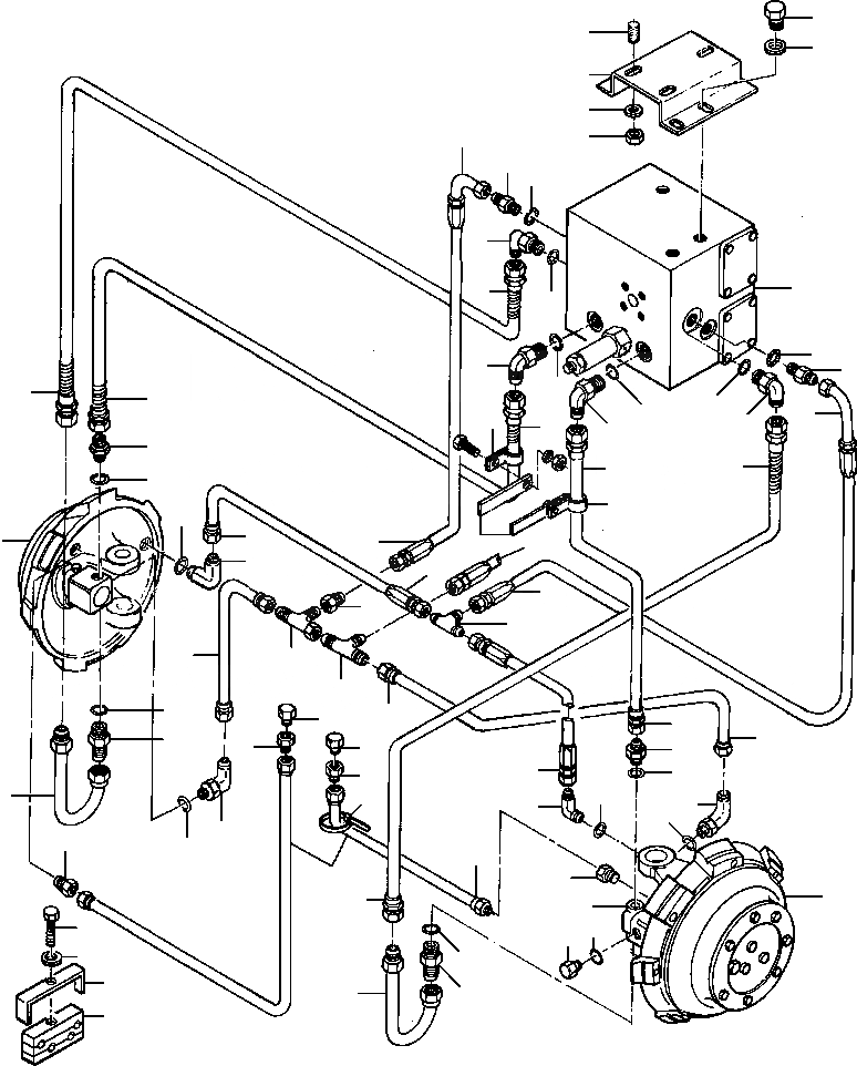 Схема запчастей Komatsu GD530A-1 - BASIC ГИДРАВЛS AWD - HIC КЛАПАН - МОТОРS ГИДРАВЛS