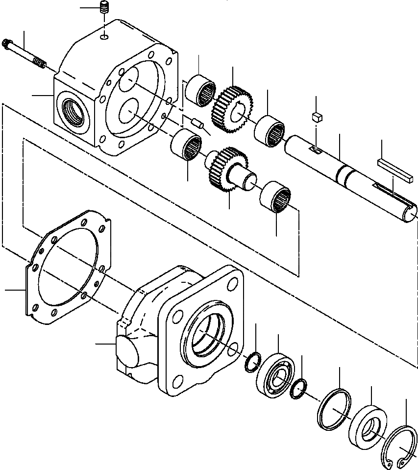 Схема запчастей Komatsu GD530A-1 - БЛОКИР./UNБЛОКИР. ДИФФЕРЕНЦ. ГИДР. НАСОС. ГИДРАВЛS