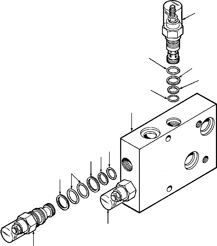 Схема запчастей Komatsu GD530A-1 - ДВОЙН. COUNTERBALANCE & РАЗГРУЗ. КЛАПАН СЦЕПНОЕ УСТРОЙСТВО LIFT ГИДРАВЛS