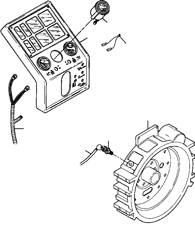 Схема запчастей Komatsu GD530A-1 - ТАХОМЕТР УСТАНОВКА INSTRUMENTS