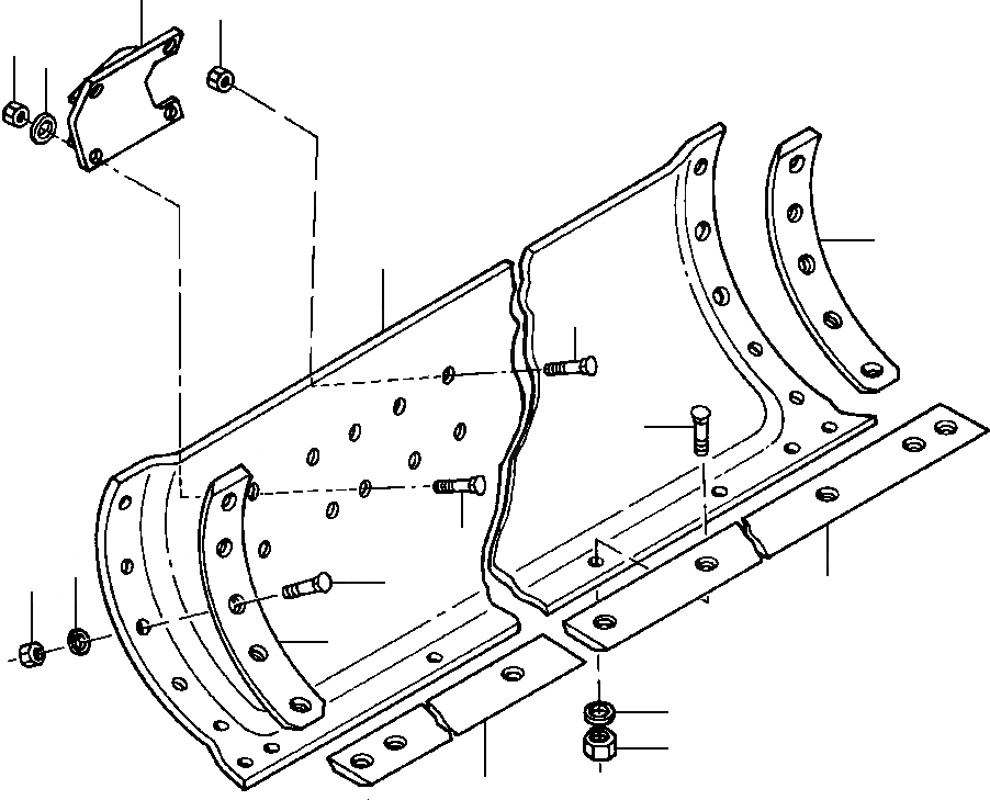 Схема запчастей Komatsu GD530A-1 - 7/8 INCH MOLDBOARD FT. С MOVEABLE ЦИЛИНДР КРЕПЛЕНИЕ КРЕПЛЕНИЕED ОБОРУД-Е