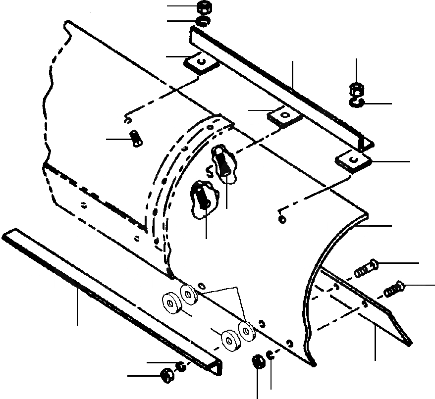 Схема запчастей Komatsu GD530A - /8 INCH EXTENSION ДЛЯ 7/8 INCH MOLDBOARD ДЛЯ FT. MOLDBOARD КРЕПЛЕНИЕED ОБОРУД-Е