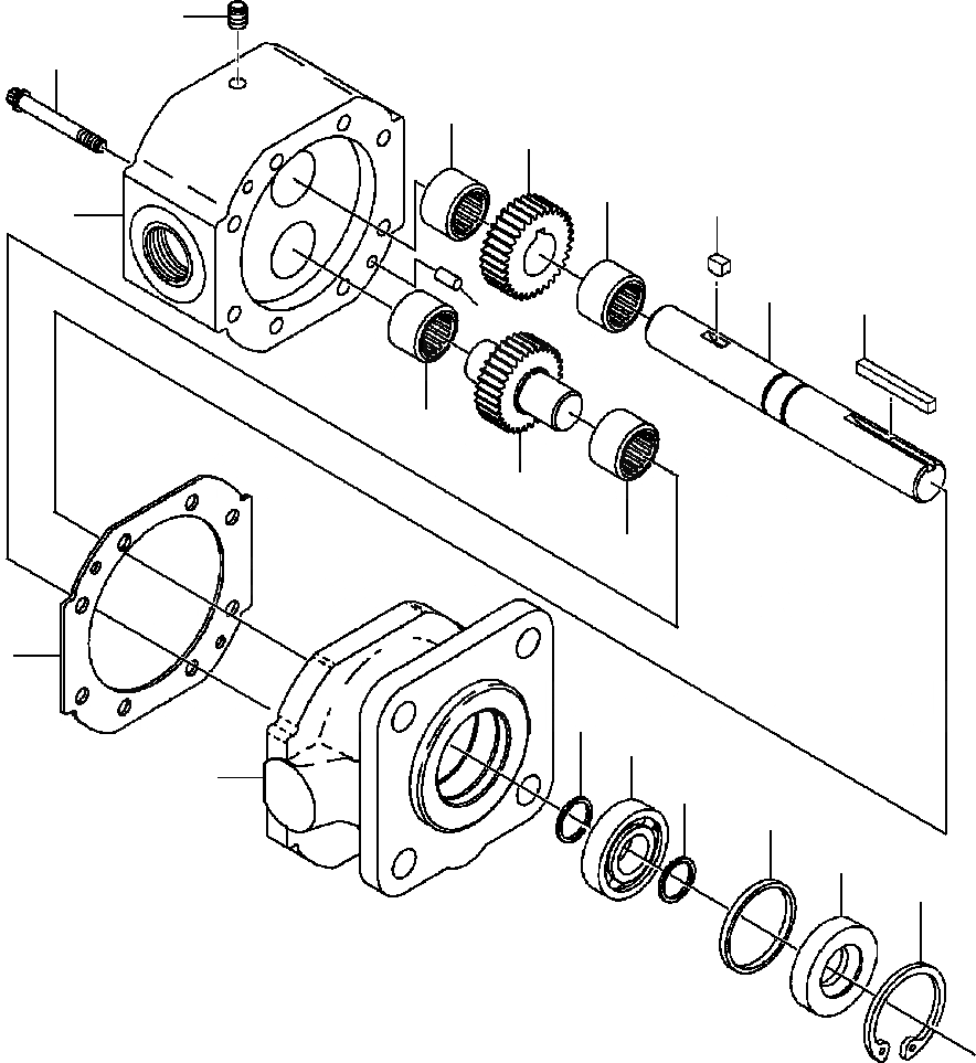 Схема запчастей Komatsu GD530A - ДИФФЕРЕНЦ. ГИДР. НАСОС. ГИДРАВЛS