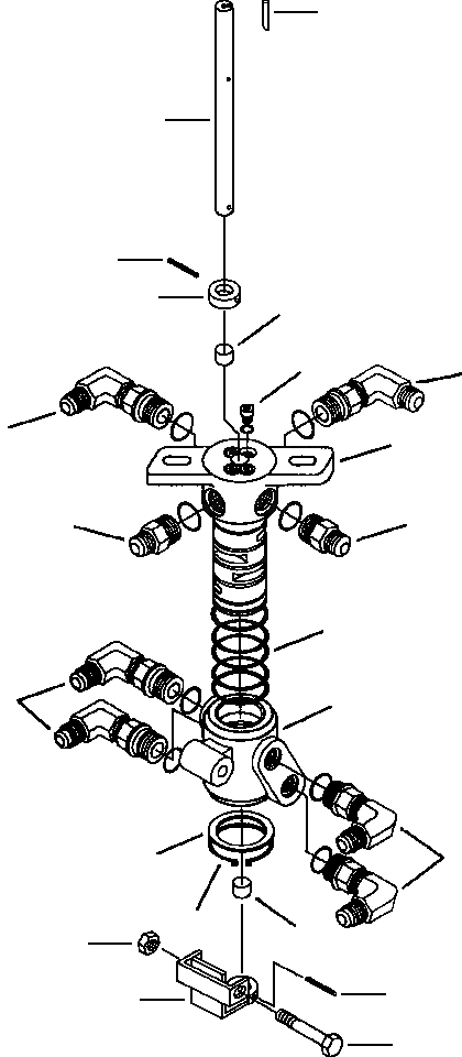 Схема запчастей Komatsu GD530A - FOUR-WAY SWIVEL БЛОК USED С ОТВАЛ PRO ГИДРАВЛS