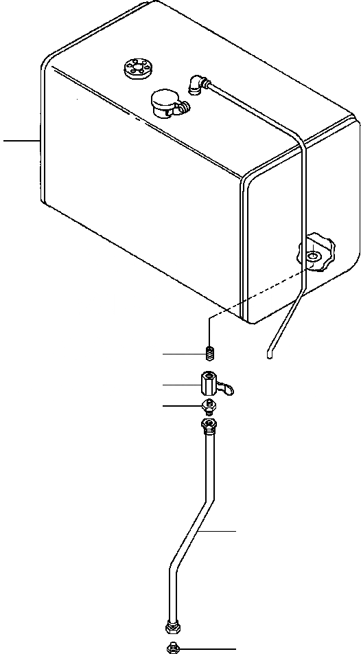 Схема запчастей Komatsu GD530A - ТОПЛИВН. БАК. ДРЕНАЖНЫЕ ПАТРУБКИ POWER
