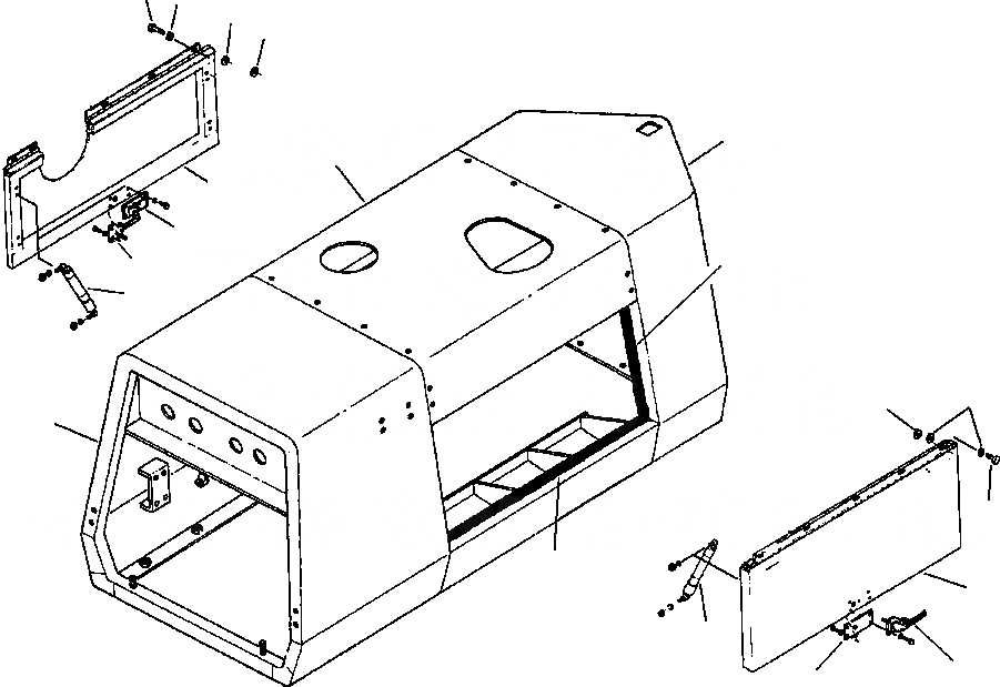 Схема запчастей Komatsu GD530A - КАПОТ  SUPERSTRUCTURE