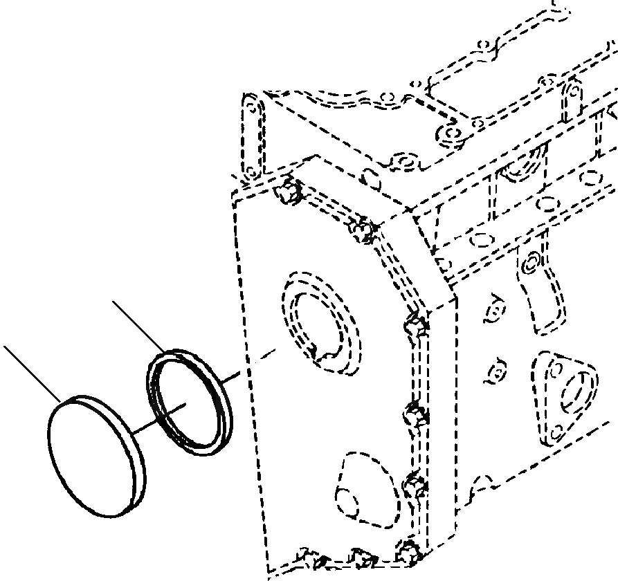 Схема запчастей Komatsu GD530A - МЕХАНИЧ. ПРИВОД ТАХОМЕТРА COVER АКСЕССУАРЫ