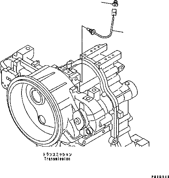 Схема запчастей Komatsu GD555-3C - ЗАДН. Э/ПРОВОДКА (ГИДРОТРАНСФОРМАТОР МАСЛ. ДАТЧИК ЛИНИЯ) ЭЛЕКТРИКА