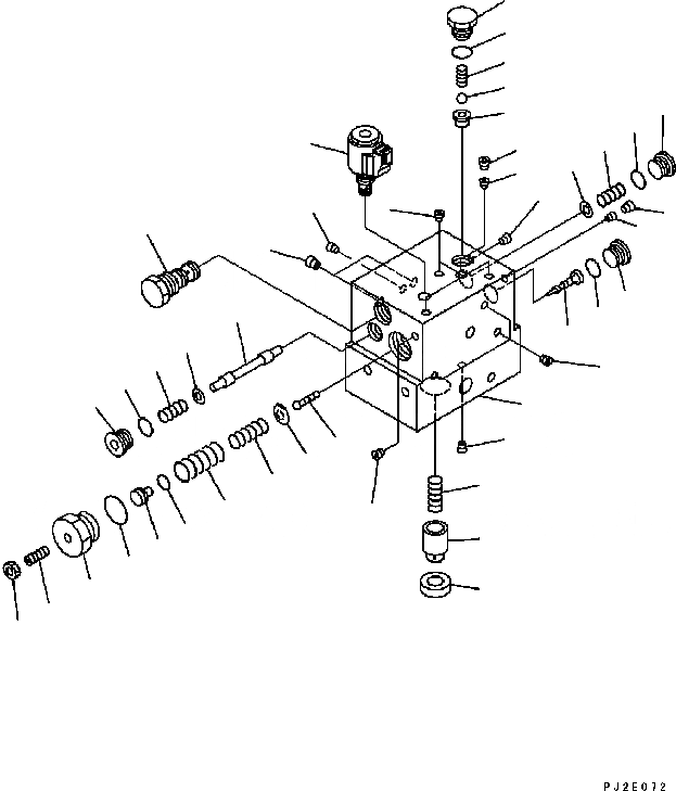 Схема запчастей Komatsu GD555-3C - АККУМУЛЯТОР ПОДАЧАR КЛАПАН (ВНУТР. ЧАСТИ) ГИДРАВЛИКА
