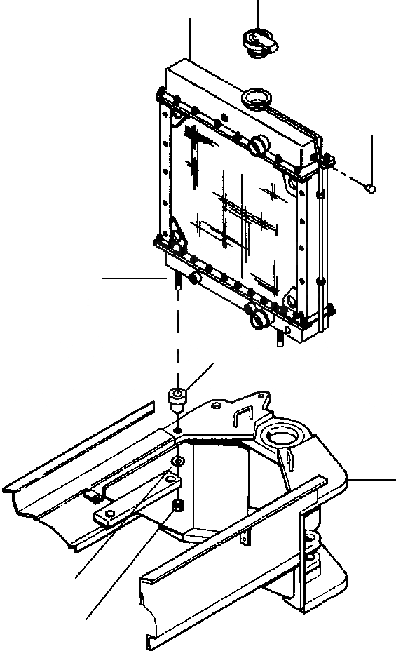 Схема запчастей Komatsu GD650A - КРЕПЛЕНИЕ РАДИАТОРА ОХЛАЖД-Е
