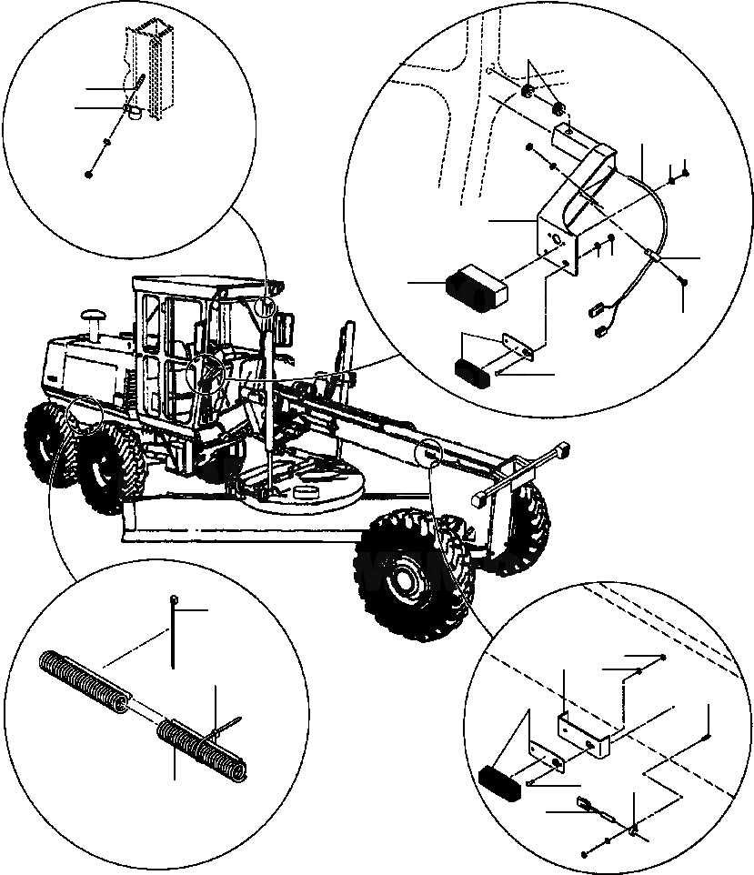 Схема запчастей Komatsu GD650A -  MARKER И TURN SIGNALS ЭЛЕКТР.