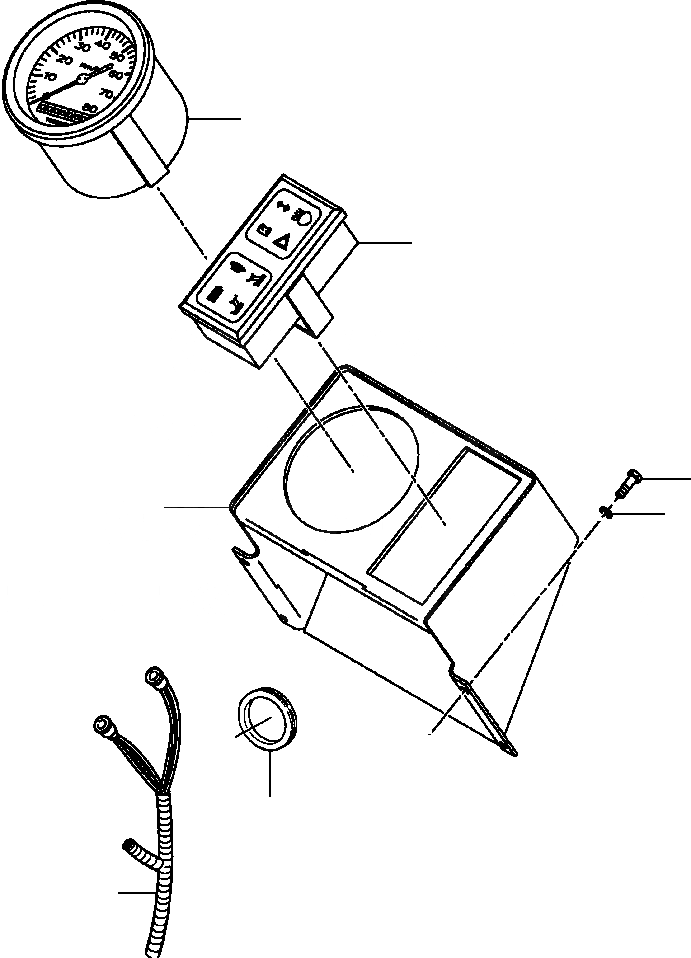 Схема запчастей Komatsu GD650A - SPEEDOMETER/WARNING LIGHT ПАНЕЛЬ INSTRUMENTS