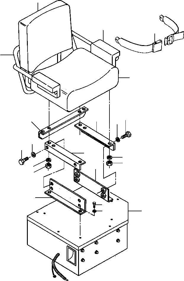 Схема запчастей Komatsu GD650A-1 - СТАНДАРТН. СИДЕНЬЕ КРЕПЛЕНИЕ SUPERSTRUCTURE