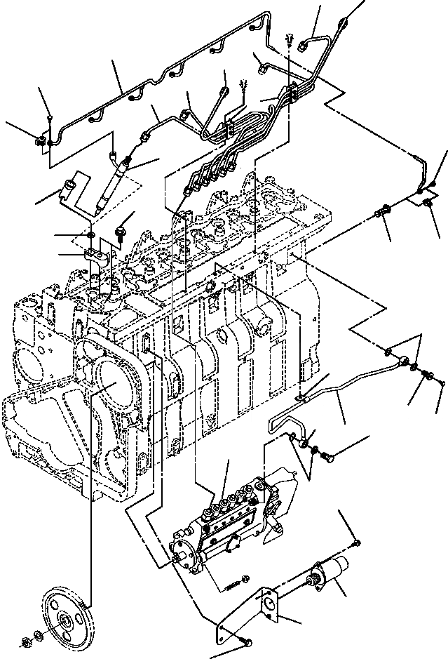 Схема запчастей Komatsu GD650A-1 - ТОПЛИВОПРОВОД. ТОПЛИВН. СИСТЕМА