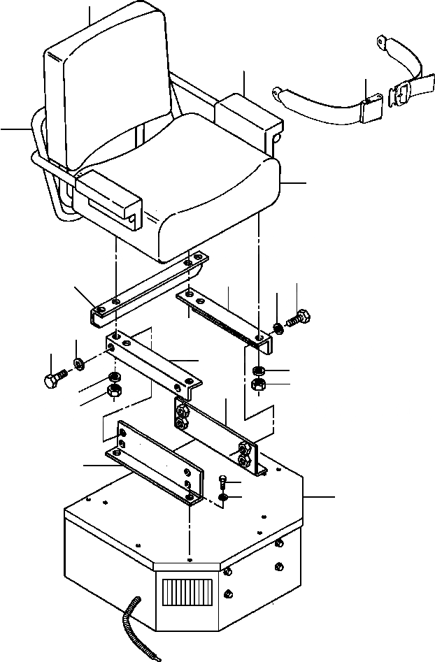 Схема запчастей Komatsu GD650A-2 - СТАНДАРТН. СИДЕНЬЕ КРЕПЛЕНИЕ SUPERSTRUCTURE