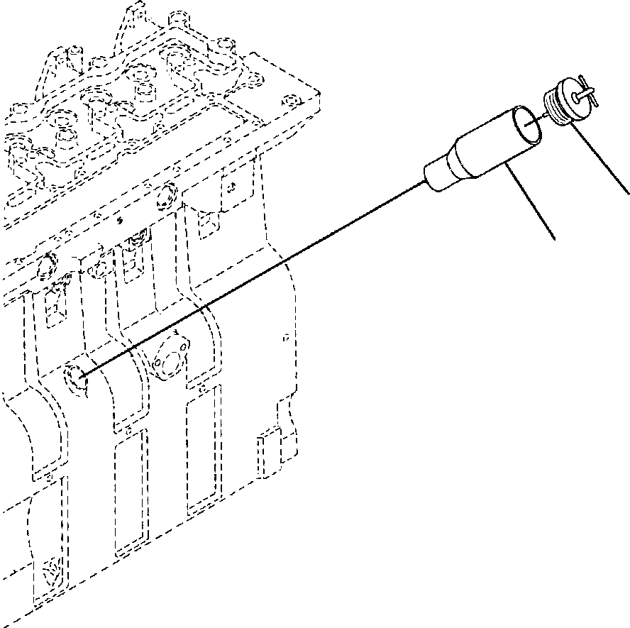 Схема запчастей Komatsu GD650A-2 - МАСЛ. FILL LOCATION БЛОК ЦИЛИНДРОВ