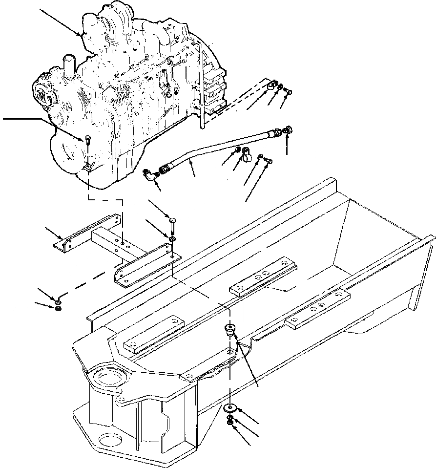 Схема запчастей Komatsu GD650A-2CY - FIG. B-A ДВИГАТЕЛЬ И КРЕПЛЕНИЕ КОМПОНЕНТЫ ДВИГАТЕЛЯ