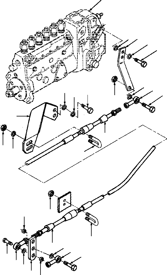 Схема запчастей Komatsu GD650A-2CY - FIG. B8-A THROTTLE УПРАВЛ-Е КОМПОНЕНТЫ ДВИГАТЕЛЯ