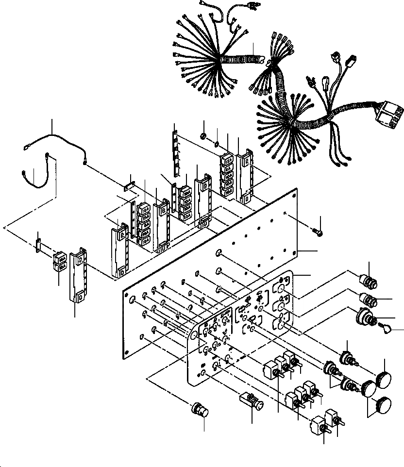 Схема запчастей Komatsu GD650A-2CY - FIG. E-AA КОНСОЛЬ ПЕРЕКЛЮЧАТЕЛЬ ПАНЕЛЬ - заводской номер И UP ЭЛЕКТРИКА