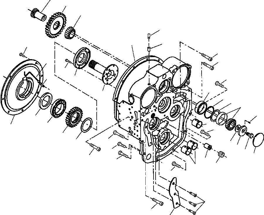 Схема запчастей Komatsu GD650A-2CY - FIG. F-AA ПЕРЕДН. КРЫШКА- заводской номер 7 THRU И И UP СИЛОВАЯ ПЕРЕДАЧА И КОНЕЧНАЯ ПЕРЕДАЧА