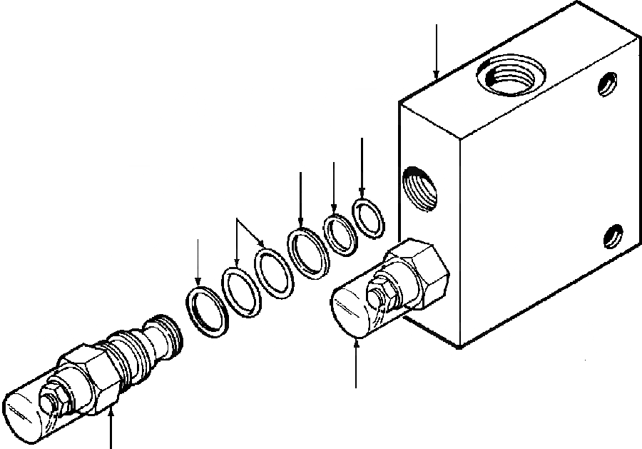 Схема запчастей Komatsu GD650A-2CY - FIG. H8-A ДВОЙН. COUNTERBALANCE КЛАПАН - WING POST ГИДРАВЛИКА