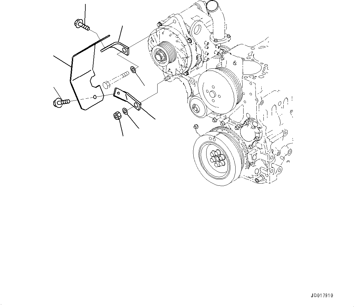 Схема запчастей Komatsu GD655-5 - ГЕНЕРАТОР, 9AMP., ЧАСТИ КОРПУСА (№B-) ГЕНЕРАТОР, 9AMP.