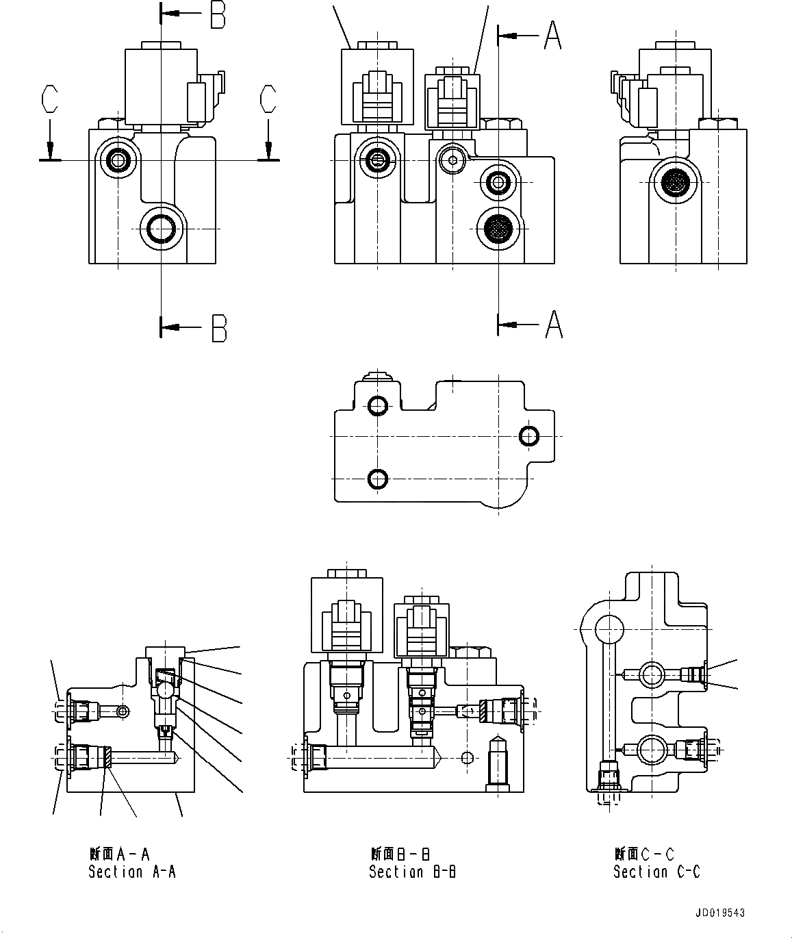 Схема запчастей Komatsu GD655-5 - ГИДРОЛИНИЯ, ДЛЯ РЫХЛИТЕЛЬ CONFIGURATION, бЛОК. ДИФФЕРЕНЦИАЛА ТИП, СТОЯНОЧНЫЙ ТОРМОЗ КЛАПАН ГИДРОЛИНИЯ, ДЛЯ РЫХЛИТЕЛЬ CONFIGURATION, бЛОК. ДИФФЕРЕНЦИАЛА ТИП