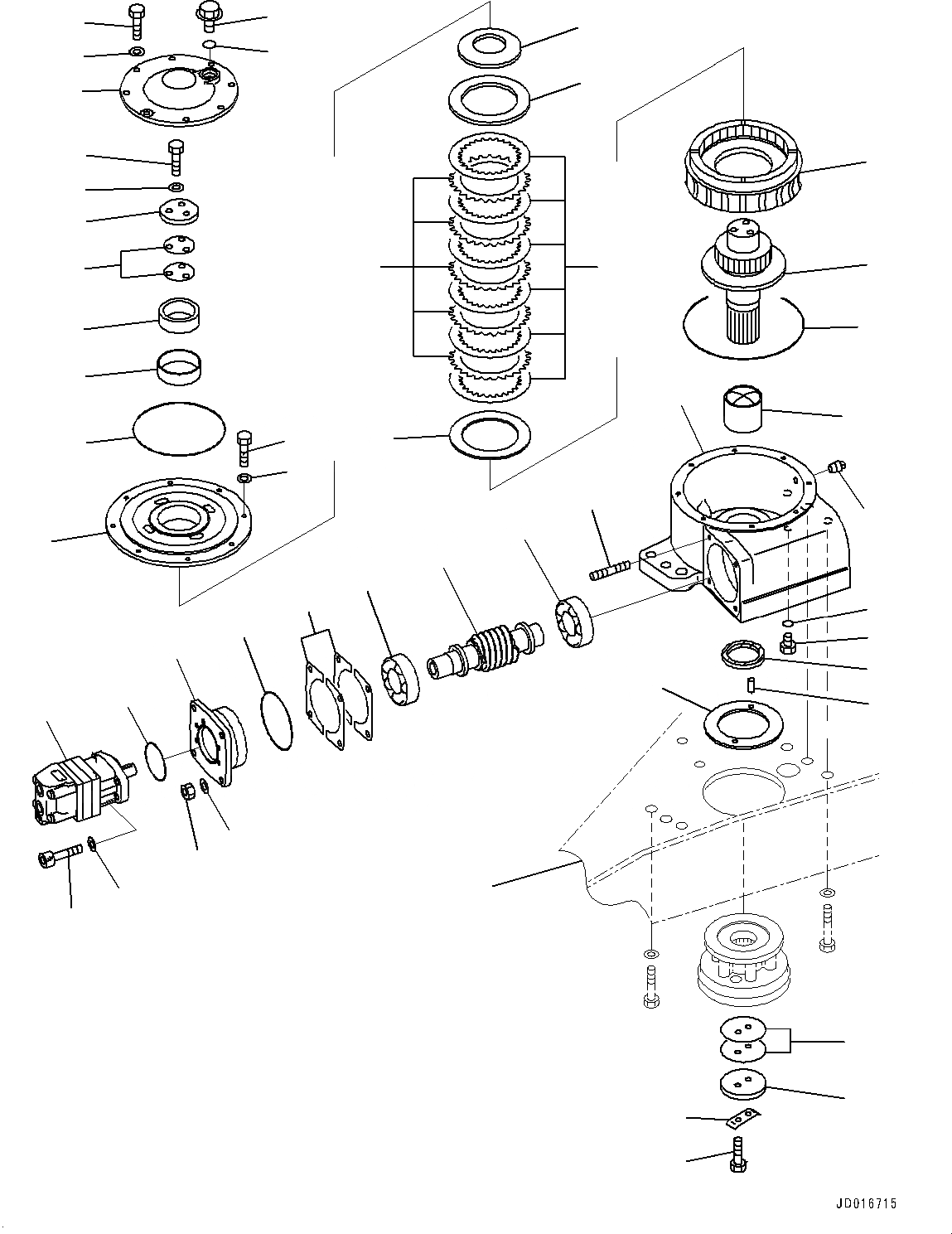 Схема запчастей Komatsu GD655-5 - CIRCLE ВРАЩ.LVING БЛОК, (/) CIRCLE ВРАЩ.LVING БЛОК